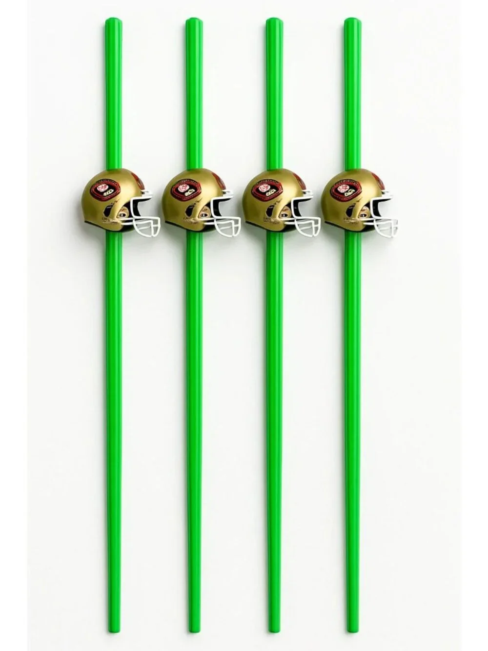 4x San Francisco 49ers Party Drinking Straws Helmet 12